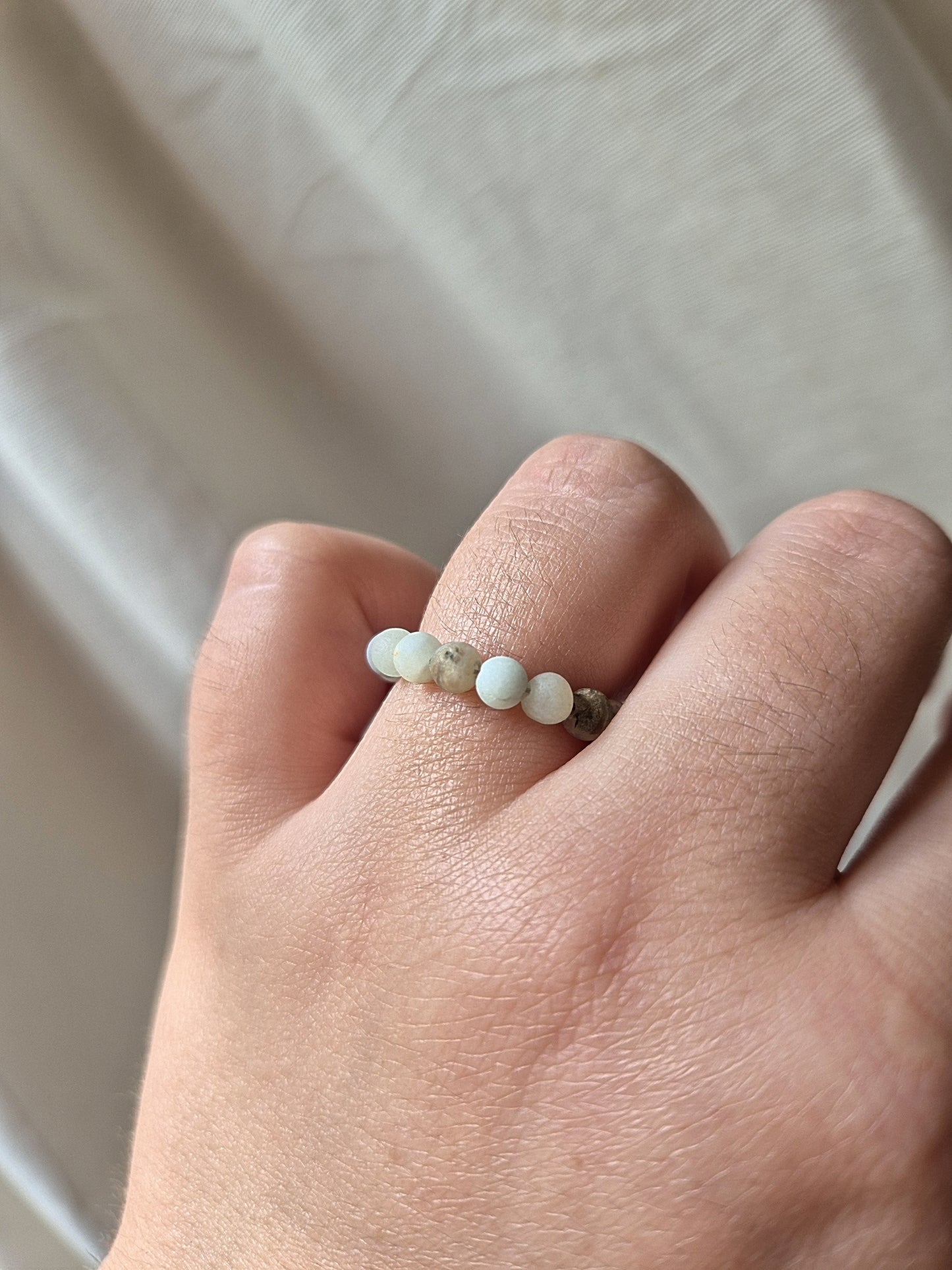 Amazonite Bead Ring